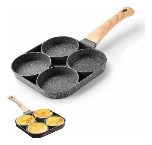 Sarten 4 Puesto Mini Cocina Huevos Pancakes Multifunción