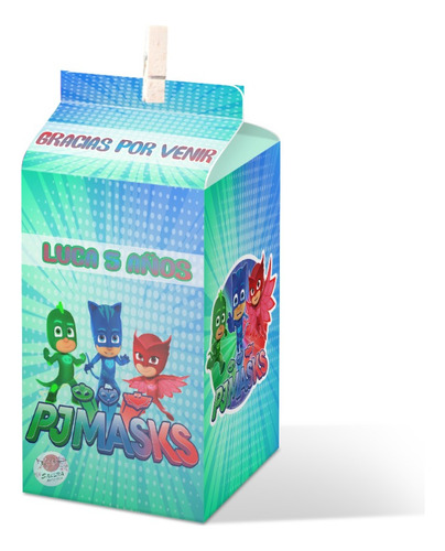 Pj Masks Cajas Souvenirs 20x9cm X10 Personalizadas