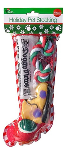 Calcetín Navideño Para Perros. Juguete Para Periódicos O Bot