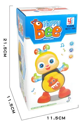 Abeja Bailarina Interactiva Con Música Y Luces | Juguete Eléctrico De Movimiento | Sensor De Movimiento | Para Niños | Hogar Y Viajes | ABS Resistente