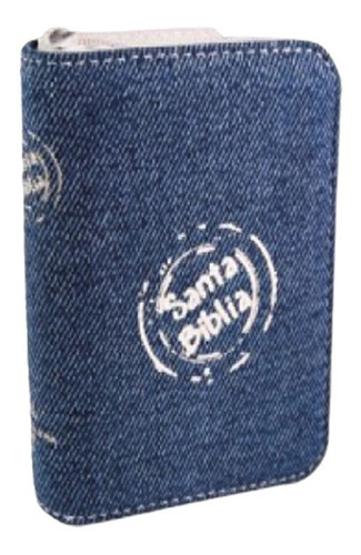 Biblia Mini Jeans Plata Con Cierre - Rvr 1960