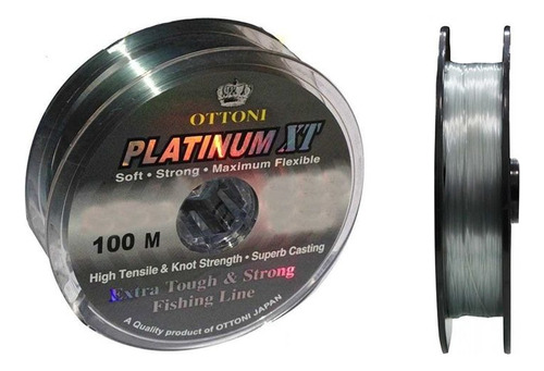 Linha Monofilamento Platinum Xt 0,80mm 152,3lbs/69,1kg 100m