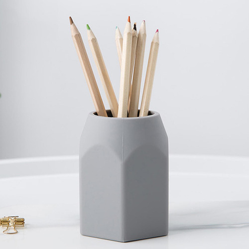 Portalápices, Soporte Para Maquillaje, Antideslizante, Gris