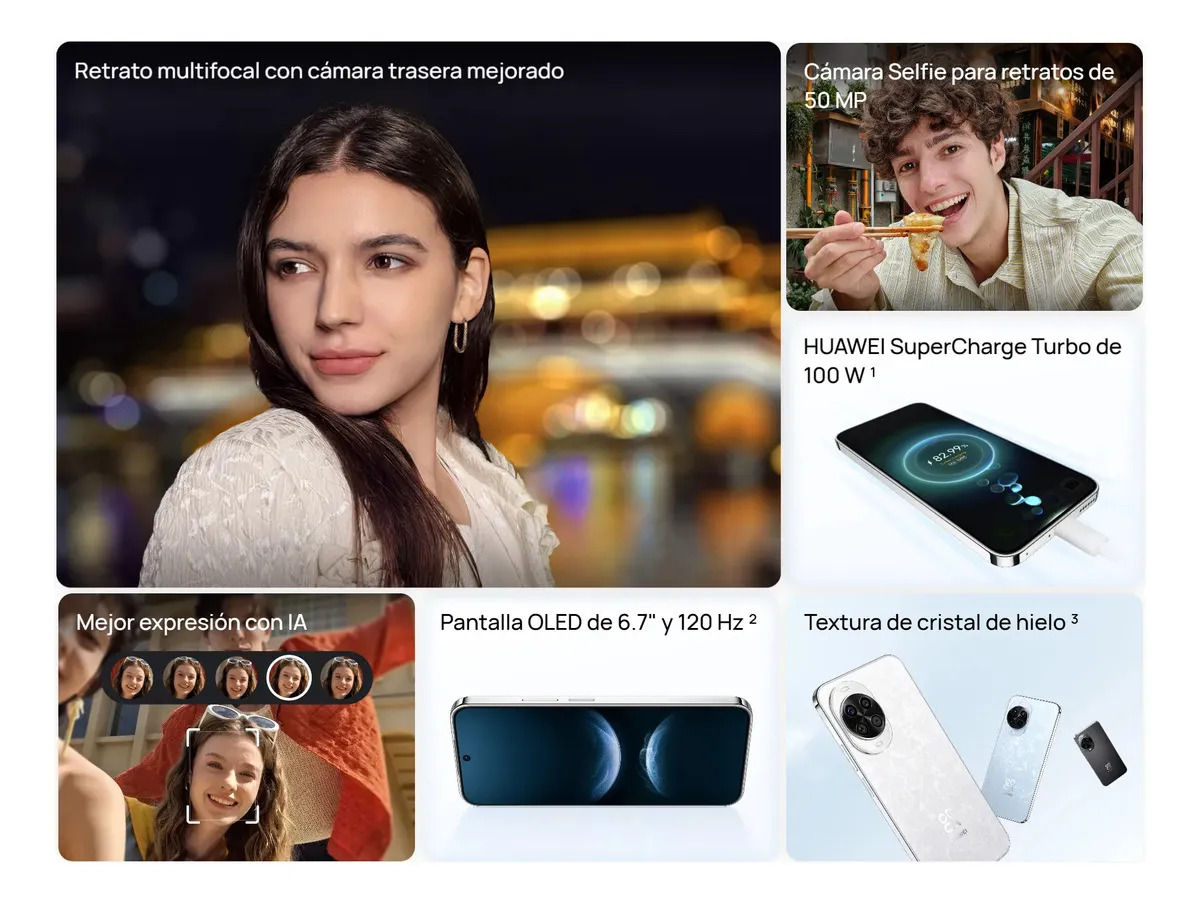Huawei Nova 14 12gb 256gb Smartphone Oled 6.7'' 120hz Kirin 8000 Teléfono Cámara 50mp Zoom 3x Batería 5500mah 100w Celular 4g Dual Sim Nfc