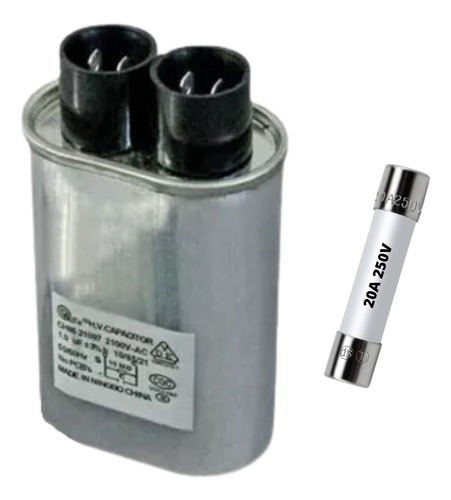 Capacitor Microondas 0.84 Uf 2100v Con Fusible 20a 250v
