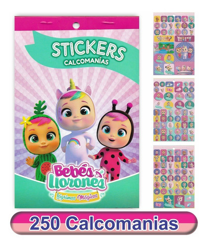 Block De Stickers Calcomanías Bebés Llorones - Leoblock