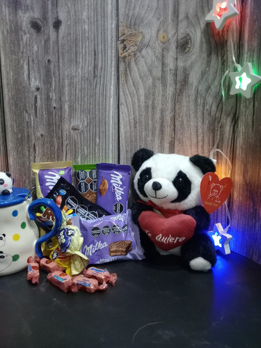 Box Caja Regalo Dulce + Golosinas +taza+ Peluche