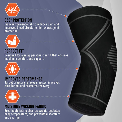 Paquete De 2 Coderas Physflex Para El Dolor De Codo De Tenis