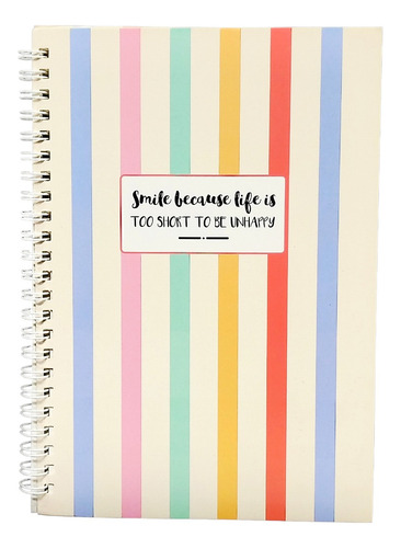 Cuaderno Libreta Anotador Agenda 58 Hojas Rayado Color Too Short To Be Un Unhappy