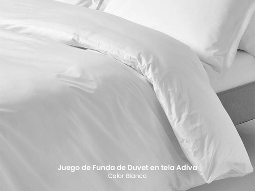 Funda Duvet Dues Queen Blanco, Microfibra Pack 6 Piezas