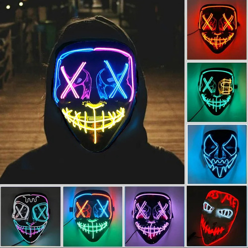 Máscara De Halloween Para Festival, Cosplay,máscara Luminosa