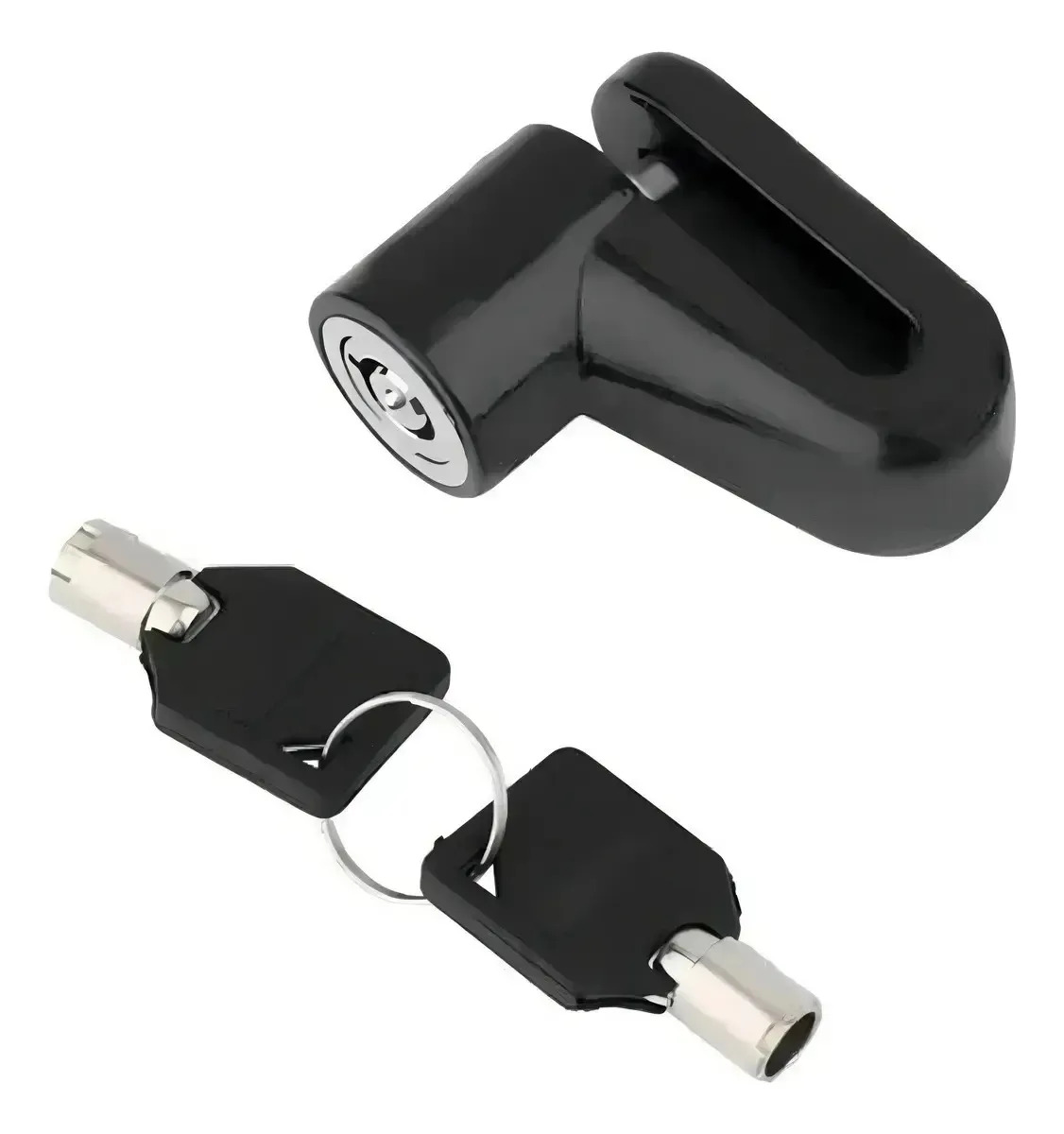 Trava Para Disco De Freio De Moto Com 2 Chaves Hutz Cor Preto