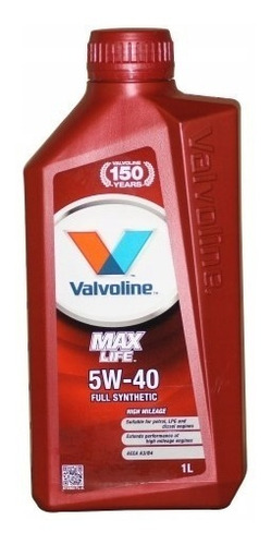 Aceite Sintético Valvoline 5w40 Max Life De 946ml 