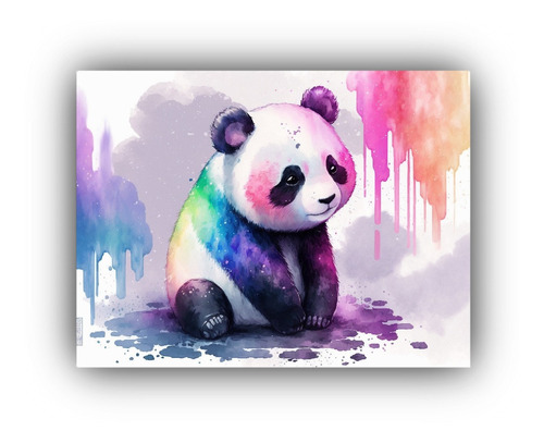 Arte De Pared Alta Calidad Pandas Llamativo 40x30cm