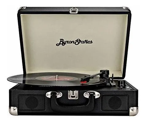 Tocadiscos De Vinilo Byron Statics Con 2 Bocinas Port til Cuotas
