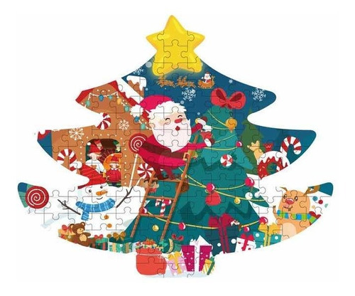 Puzzle Arbol De Navidad Papa Noel  115 Pzas Cadaques Kids