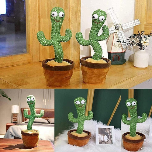 Imagen 4 de 7 de Juguete De Peluches De Cactus Bailando Cantando Imitaciones