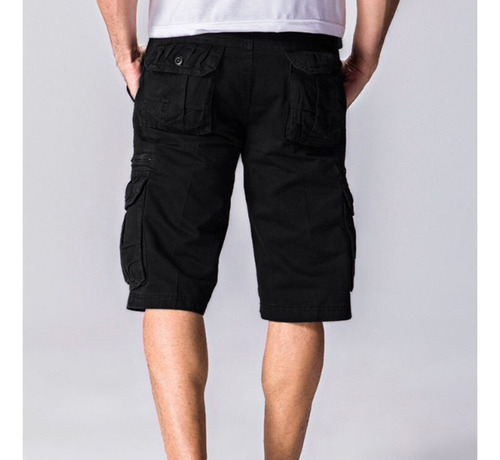 Pantalones Cortos Tipo Cargo Con Múltiples Bolsillos Táctico