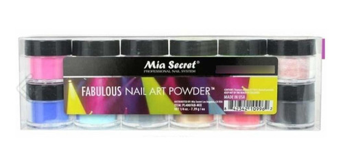Mia Secret Nail Art Polvo - Coleccion Fabulous (12 Unidades