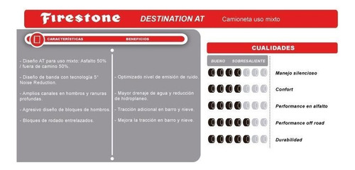 Imagen 2 de 8 de Neumático Firestone 245/70 R16 111t Destination At Ar