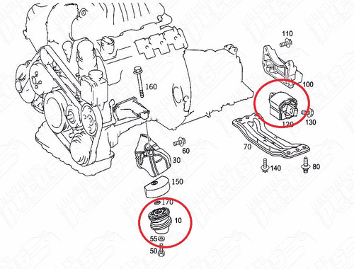 Coxim Motor Cambio Mercedes Clk500 5.0 2002-2004 Original