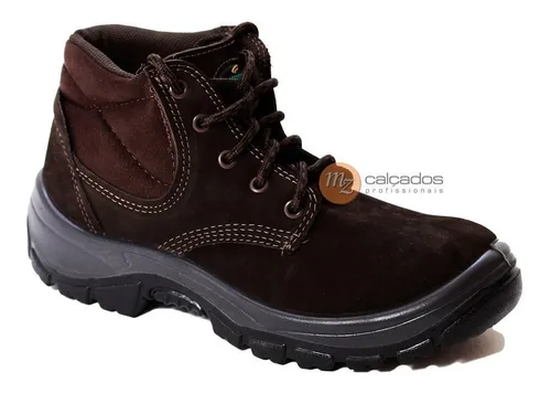 Bota Seguran a Nobuck Marrom Bico Pvc Fujiwara Fhbn Ca 28105