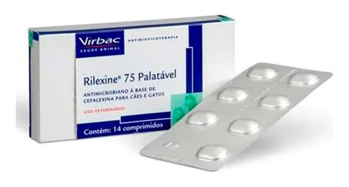 Rilexine 75 Mg Virbac 7 Comprimidos Cartela Avulsa Bula