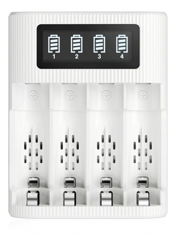 Imagen 2 de 9 de Combo Ebl Cargador Inteligente Usb + 4 X Pilas Aaa 1100mah
