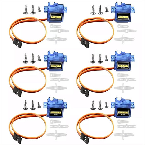Pack 6 Micro Servomotor Sg90, Proyectos, Arduino, Raspberry 