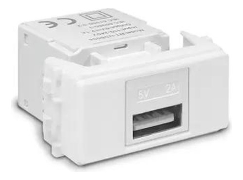 Carregador Usb 2.0 Keystone Suporte Trilho Din Para Quadro