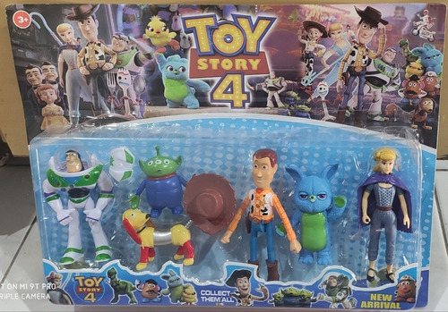 Kit Toy Story Com 6 Boneco Articulado Luz 