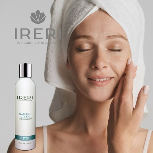 Imagen 9 de 9 de Loción Facial Antiséptica Limpieza Exfoliante Natural Piel Mixta A Normal Con Tendencia A Acné Seborrea Granos Espinillas Barros Línea Detox Natural Clean Ireri ®