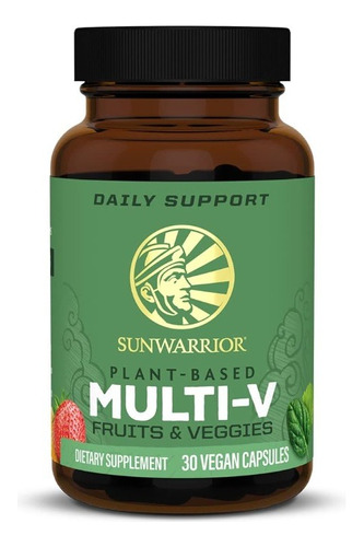 Sunwarrior Multi-v Frutas Y Vegetales 30caps 100% Vegano Sabor Sin Sabor