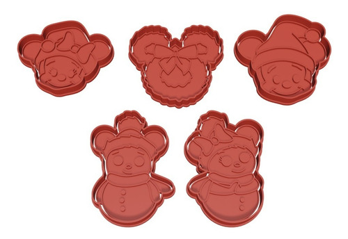 Cortadores De Galleta Mickey Mouse Navidad - Paquete