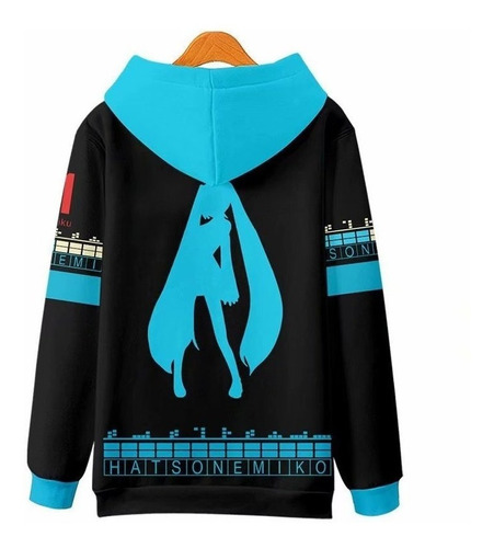 Sudadera Anime Capucha Con Capucha Hatsune Miku Impresión Di