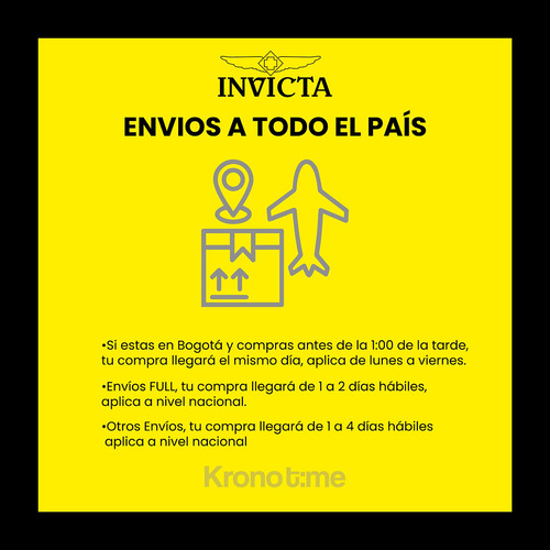 Imagen 5 de 5 de Reloj Invicta 38590 Acero Hombres