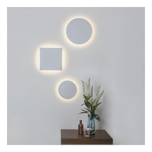 Aplique De Pared Led Rectangular Nubi 12x30cm 15w Puraluz Estructura Blanco Frío