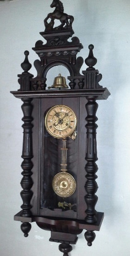 Antiguo Reloj De Pared Dos Flechas A Pendulo  Aleman