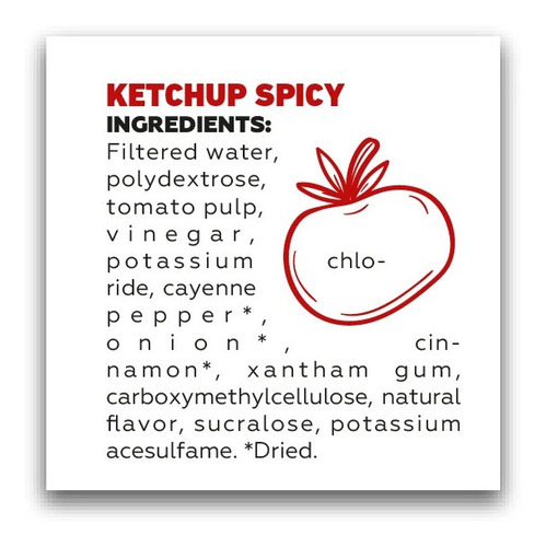 Imagen 3 de 3 de Catsup Spicy Mrs Taste Sin Azúcar Sin Sodio 350 G Ketchup