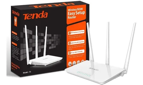 F3 ROUTER WIFI 300 MBPS 3 ANTENAS TENDA
