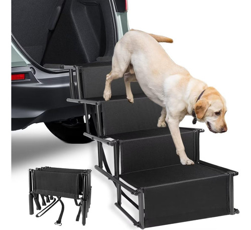 Rampa Portatil De Aluminio Plegable Para Perros Con Superfic