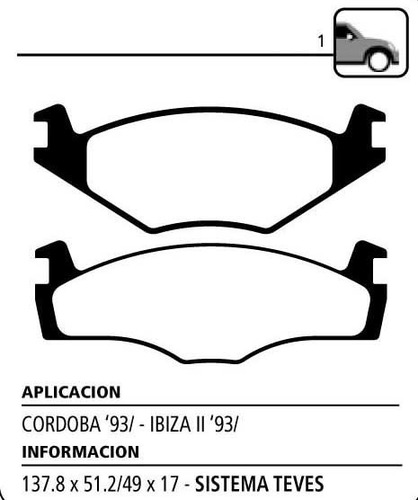 Juego Pastillas De Freno Litton P/ Volkswagen Polo 1994-1999