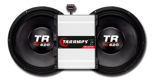 Par Alto Falante Triton Tr 620 + Módulo Taramps Automotivo