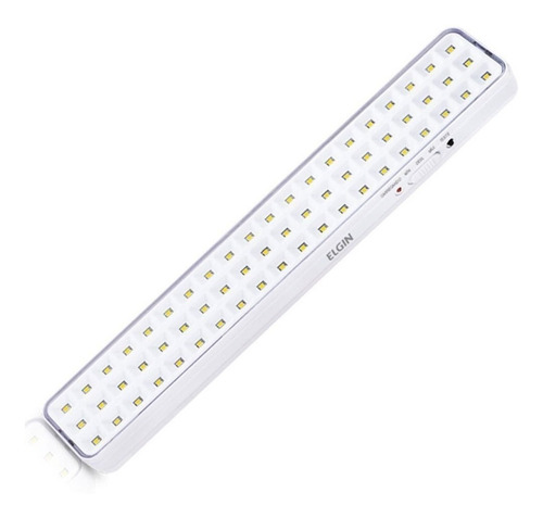 Imagem 1 de 2 de Luminária de emergência Elgin 48LEM60L0000 LED com bateria recarregável 2 W 127V/220V branca