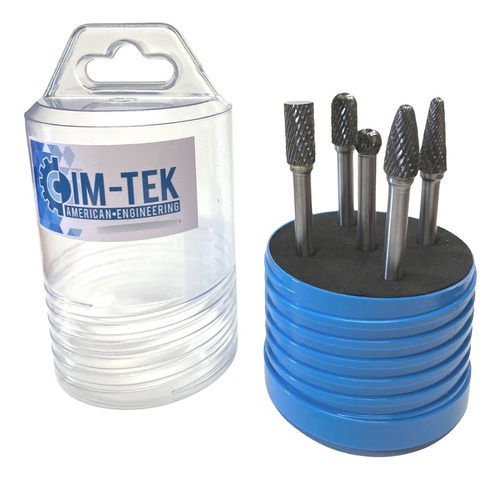 Set Lima Rotativa Ø9.5mm Metal Duro Para Acero E Inox Cimtek