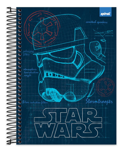 Caderno Universitário Capa Dura 10x1 160 Folhas Star Wars