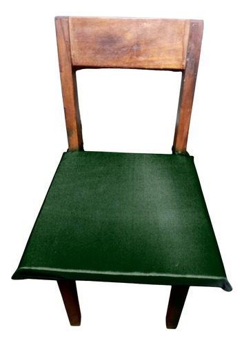 Almohadón Cubre Asiento 40x40 Cm Impermeable Antidesgarro Verde Oscuro Liso