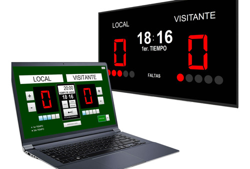 Tanteador Futsal Con Tv Lcd + Notebook