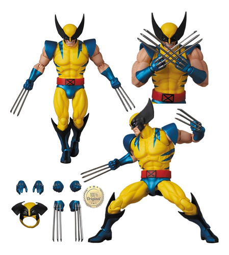 Action Figure Wolverine Mafex Boneco Xmen Xavier Logan 