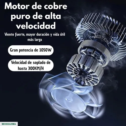 Soplador Profesional Eléctrico Inalámbrico Multiuso 1050w